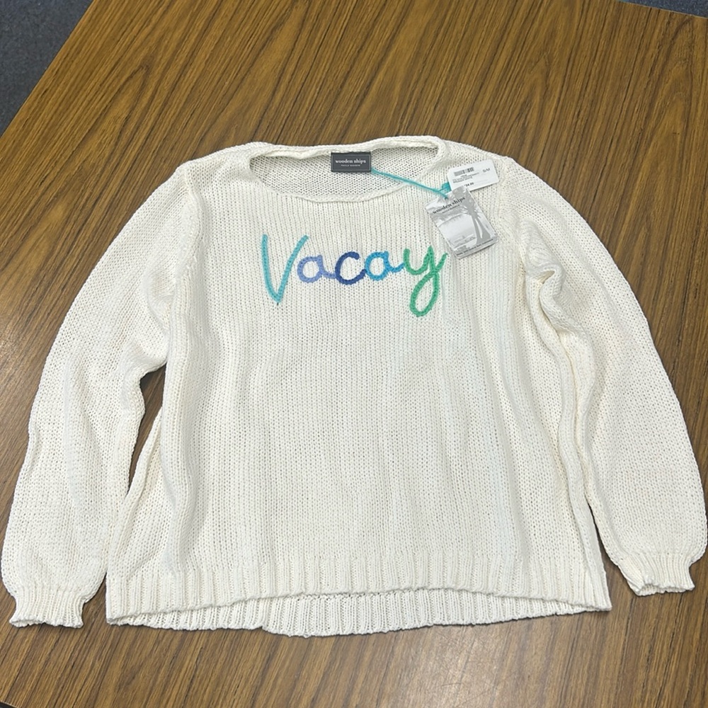 Wooden Ships Vacay Sweater- S/M NWT